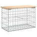 Bancă de grădină, design gabion, 63x31,5x42 cm, lemn masiv pin - WALTI WALTI