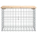 Bancă de grădină, design gabion, 63x31,5x42 cm, lemn masiv pin - WALTI WALTI