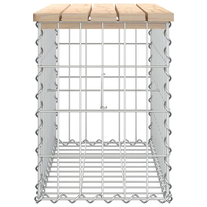 Bancă de grădină, design gabion, 63x31,5x42 cm, lemn masiv pin - WALTI WALTI