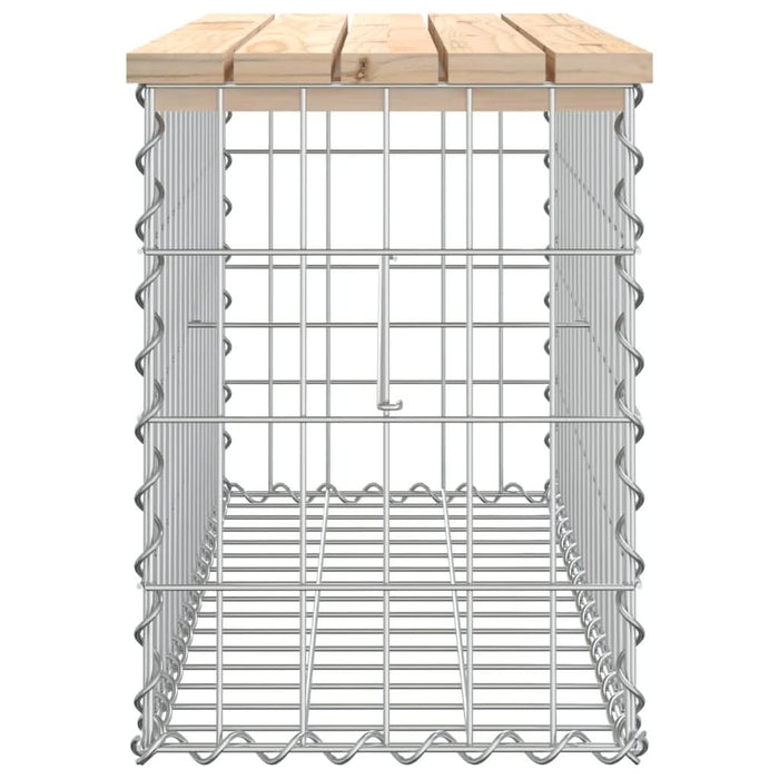 Bancă de grădină, design gabion, 83x31,5x42 cm, lemn masiv pin WALTI