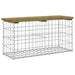 Bancă grădină, design gabion, 83x31,5x42 cm, lemn pin impregnat - WALTI WALTI