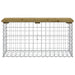 Bancă grădină, design gabion, 83x31,5x42 cm, lemn pin impregnat - WALTI WALTI