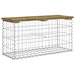 Bancă grădină, design gabion, 83x31,5x42 cm, lemn pin impregnat - WALTI WALTI