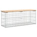 Bancă de grădină, design gabion, 103x31,5x42 cm, lemn masiv pin - WALTI WALTI