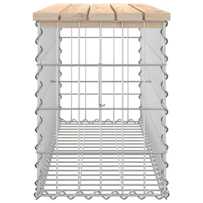 Bancă de grădină, design gabion, 103x31,5x42 cm, lemn masiv pin - WALTI WALTI