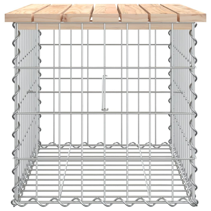 Bancă de grădină, design gabion, 63x44x42 cm, lemn masiv de pin - WALTI WALTI