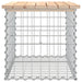 Bancă de grădină, design gabion, 63x44x42 cm, lemn masiv de pin - WALTI WALTI