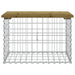 Bancă grădină, design gabion, 63x44x42 cm, lemn pin impregnat - WALTI WALTI