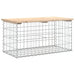 Bancă de grădină, design gabion, 83x44x42 cm, lemn masiv de pin - WALTI WALTI