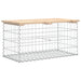 Bancă de grădină, design gabion, 83x44x42 cm, lemn masiv de pin - WALTI WALTI