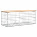 Bancă de grădină, design gabion, 103x44x42cm, lemn masiv de pin - WALTI WALTI