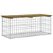 Bancă grădină, design gabion, 103x44x42 cm, lemn pin impregnat - WALTI WALTI