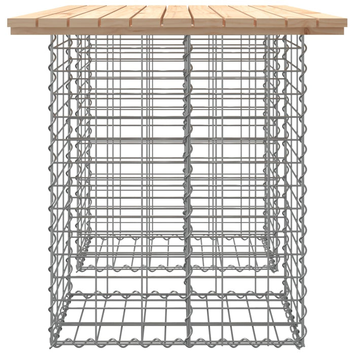 Masă de grădină cu gabioane, 100x70x72 cm, lemn masiv de pin WALTI