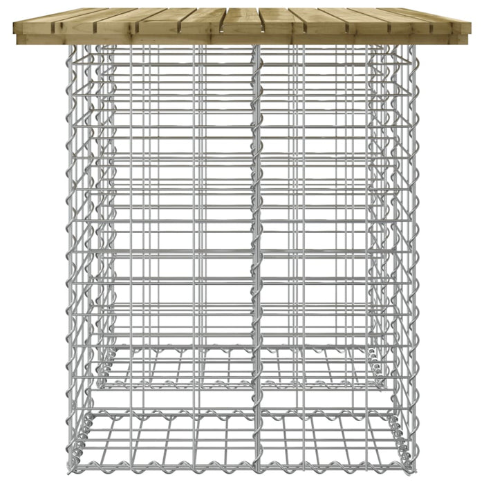 Bancă grădină, design gabion, 100x70x72 cm, lemn pin impregnat - WALTI WALTI