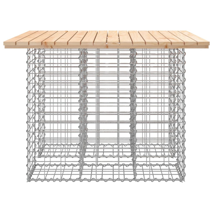 Bancă de grădină, design gabion, 100x102x72cm, lemn masiv pin - WALTI WALTI