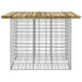 Bancă grădină, design gabion, 100x102x72 cm, lemn pin impregnat - WALTI WALTI