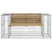 Bancă grădină, design gabion, 143x71x65,5cm, lemn pin impregnat - WALTI WALTI