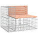 Bancă de grădină design gabion 92x71x65,5 cm lemn masiv Douglas - WALTI WALTI