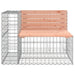 Bancă de grădină design gabion 92x71x65,5 cm lemn masiv Douglas - WALTI WALTI