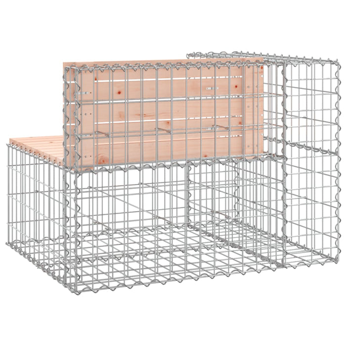 Bancă de grădină design gabion 92x71x65,5 cm lemn masiv Douglas - WALTI WALTI