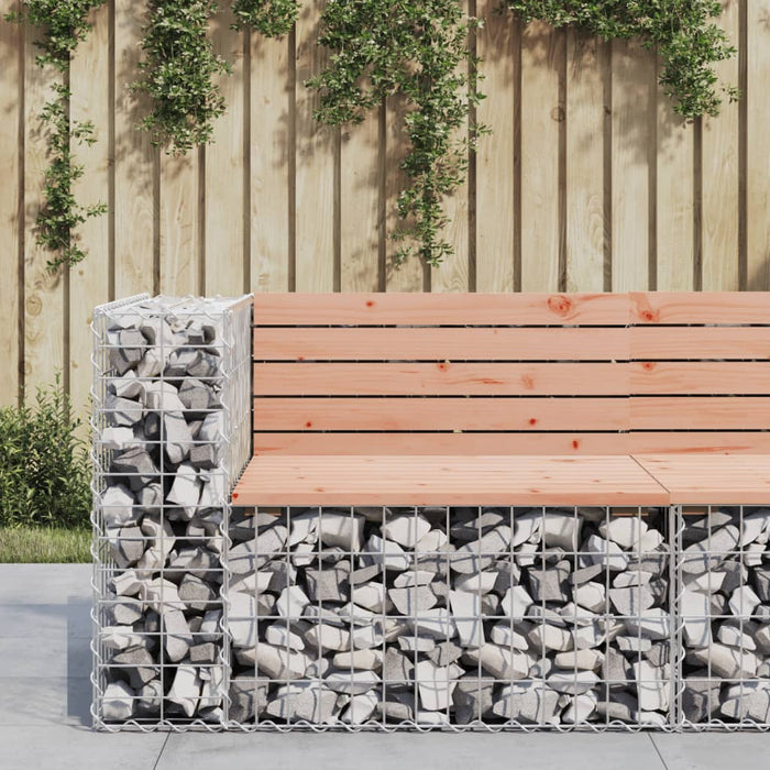 Bancă de grădină design gabion 92x71x65,5 cm lemn masiv Douglas - WALTI WALTI