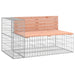 Bancă de grădină design gabion 122x71x65,5cm lemn masiv Douglas - WALTI WALTI