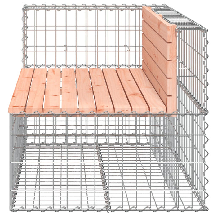 Bancă de grădină design gabion 122x71x65,5cm lemn masiv Douglas - WALTI WALTI