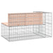 Bancă de grădină design gabion 122x71x65,5cm lemn masiv Douglas - WALTI WALTI