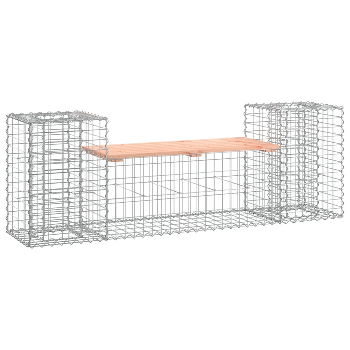 Bancă de grădină cu gabion, 183x41x60,5 cm, lemn masiv Douglas - WALTI WALTI