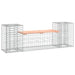 Bancă de grădină cu gabion, 183x41x60,5 cm, lemn masiv Douglas - WALTI WALTI