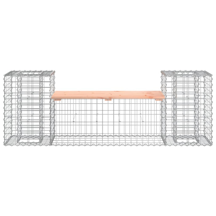 Bancă de grădină cu gabion, 183x41x60,5 cm, lemn masiv Douglas - WALTI WALTI