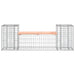 Bancă de grădină cu gabion, 183x41x60,5 cm, lemn masiv Douglas - WALTI WALTI