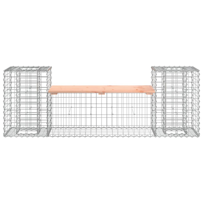 Bancă de grădină cu gabion, 183x41x60,5 cm, lemn masiv Douglas - WALTI WALTI