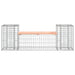Bancă de grădină cu gabion, 183x41x60,5 cm, lemn masiv Douglas - WALTI WALTI