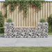Bancă de grădină cu gabion, 183x41x60,5 cm, lemn masiv Douglas - WALTI WALTI