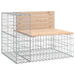 Bancă de grădină, design gabion, 184x71x65,5 cm, lemn masiv pin - WALTI WALTI