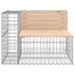Bancă de grădină, design gabion, 184x71x65,5 cm, lemn masiv pin - WALTI WALTI