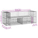 Bancă de grădină, design gabion, 184x71x65,5 cm, lemn masiv pin - WALTI WALTI