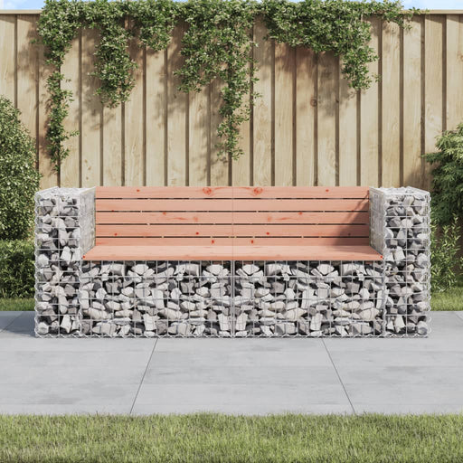 Bancă de grădină cu gabion, 184x71x65,5 cm, lemn masiv Douglas - WALTI WALTI