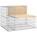 Bancă de grădină, design gabion, 287x71x65,5cm, lemn masiv pin - WALTI WALTI