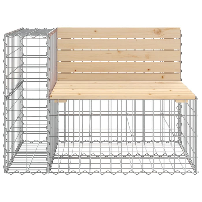 Bancă de grădină, design gabion, 287x71x65,5cm, lemn masiv pin - WALTI WALTI