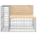 Bancă de grădină, design gabion, 287x71x65,5cm, lemn masiv pin - WALTI WALTI