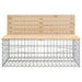 Bancă de grădină, design gabion, 287x71x65,5cm, lemn masiv pin - WALTI WALTI