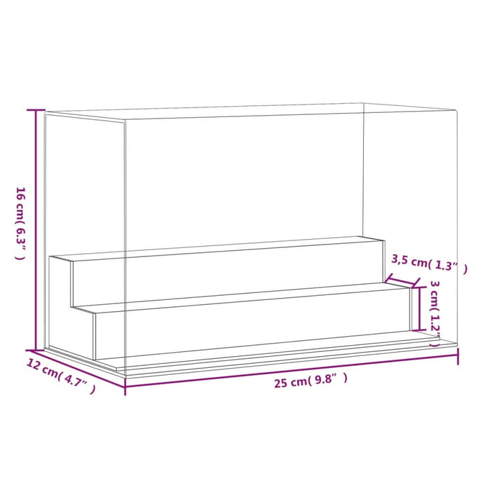 Cutie de prezentare, transparent, 25x12x16 cm, acril - WALTI WALTI