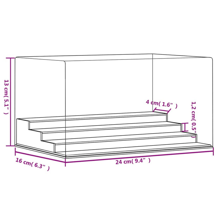 Cutie de prezentare, transparent, 24x16x13 cm, acril - WALTI WALTI