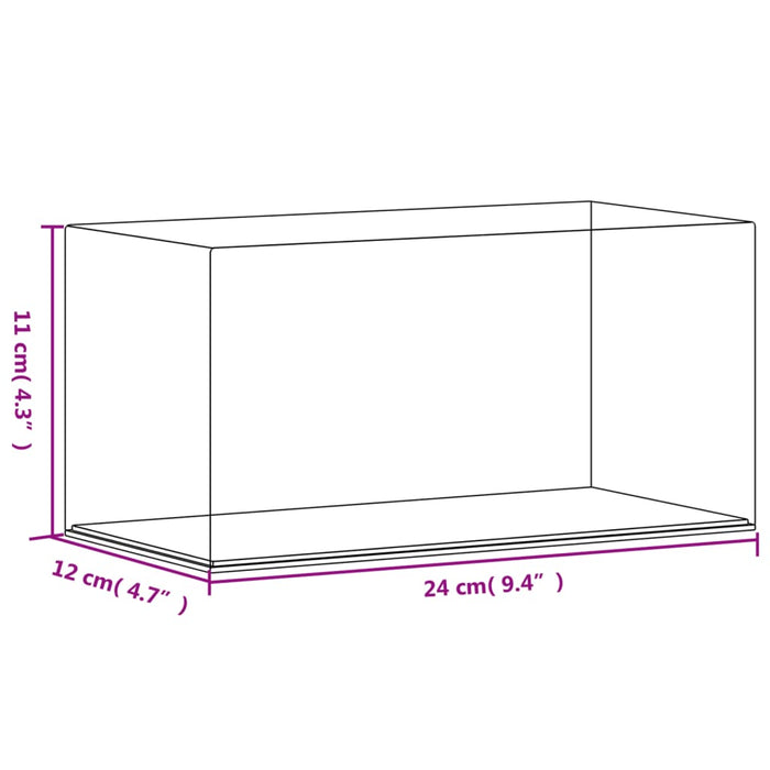 Cutie de prezentare, transparent, 24x12x11 cm, acril WALTI