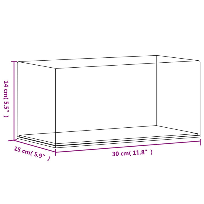 Cutie de prezentare, transparent, 30x15x14 cm, acril - WALTI WALTI