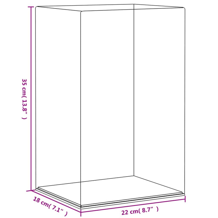Cutie de prezentare, transparent, 22x18x35 cm, acril - WALTI WALTI