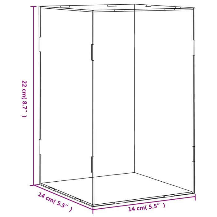 Cutie de prezentare, transparent, 14x14x22 cm, acril - WALTI WALTI