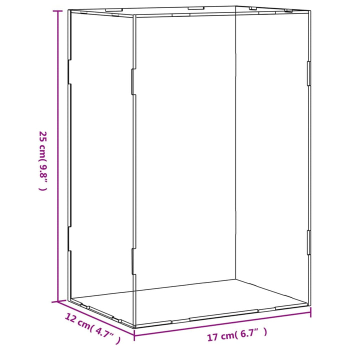 Cutie de prezentare, transparent, 17x12x25 cm, acril - WALTI WALTI